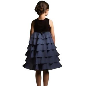 Gymboree girls blue tiered dress size 4